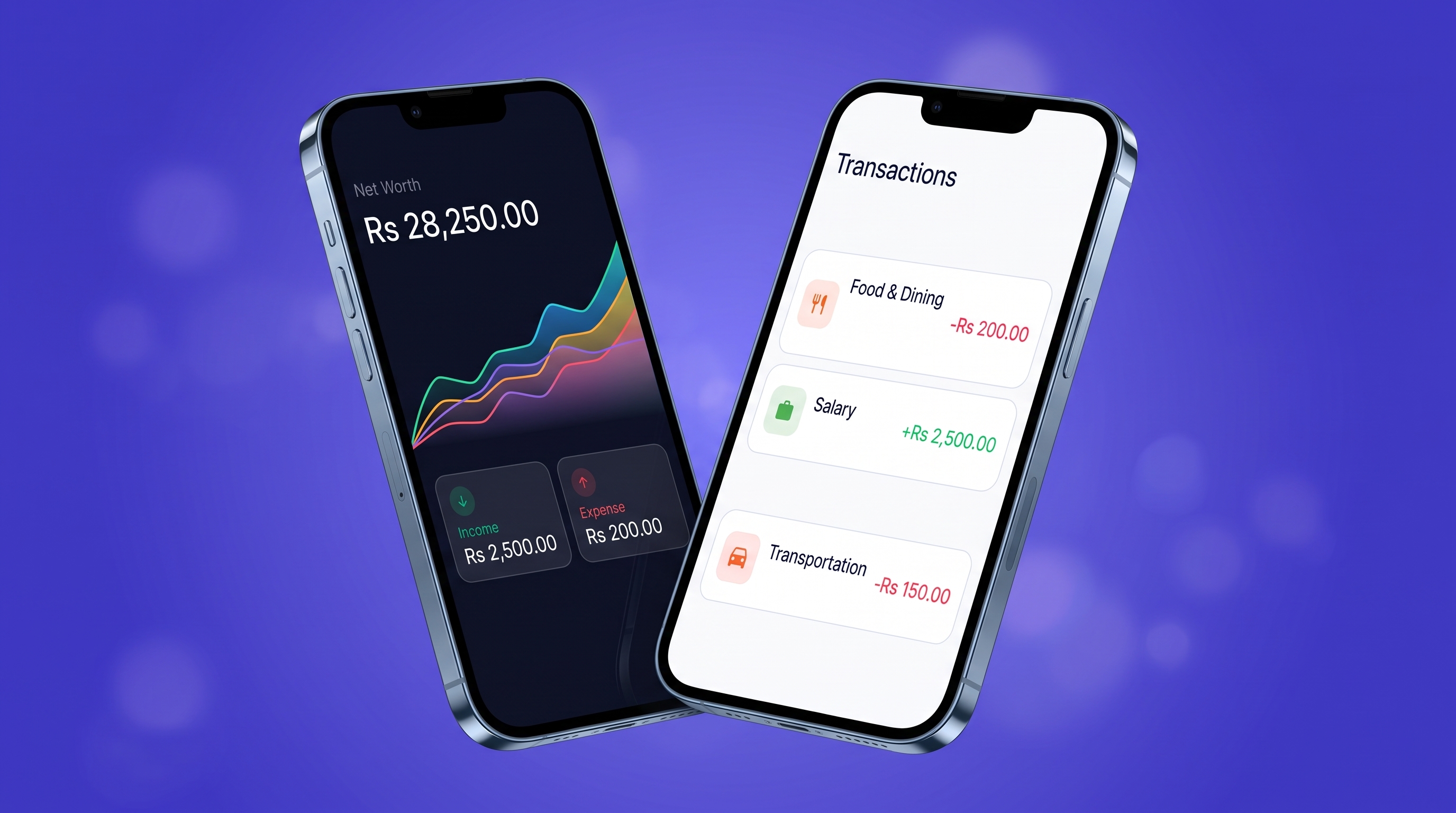 Pendara's net worth and transactions across two phones